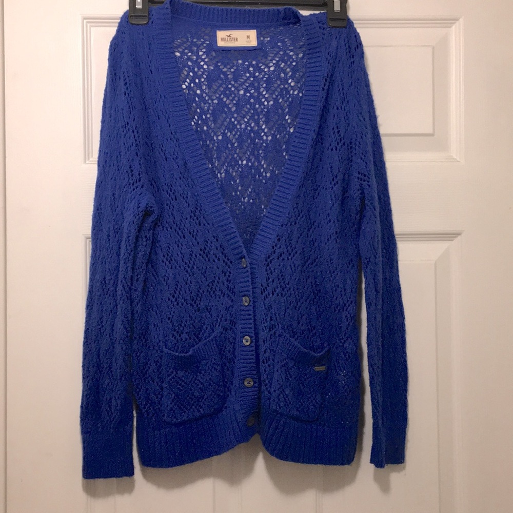 Hollister crochet cardigan sweater NOWT💙